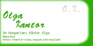 olga kantor business card
